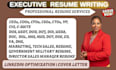 write senior executive CV resume writing cover letter and linkedin optimization