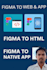 convert figma, PSD, or xd to responsive HTML, CSS, js, react, react  native app