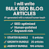write ai generated bulk SEO blog articles with a human touch