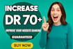 increase boost ahrefs dr domain rating to 80 by utilizing SEO backlinks