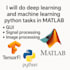 do matlab programming, simulink, image and gui projects