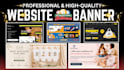 shopify banner, website banner, hero image, canva gig, static canva ads