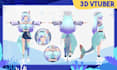 design and rigging 3d vtuber character modeling for vroid vrchat vrm in blender