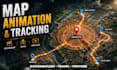 create professional map animation and map tracking videos