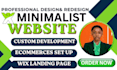design minimalist wix website,wix portfolio or personal brand minimalist website