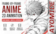 create hand drawn frame by frame anime 2d animation
