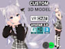 model custom vr chat avatar, vtuber model, anime vrchat avatar, furry avatar