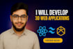 3d web developer, react, threejs and API expert