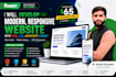 develop a modern responsive website using HTML, CSS, javascript, and react js