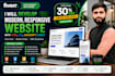 create a modern responsive website using php, javascript, sql and react js