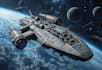 illustrate a spaceship, sci fi illustration and sci fi art