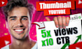 design attractive youtube thumbnail design in 2 hours