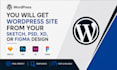 convert sketch, PSD, xd, figma to wordpress using elementor or elementor pro