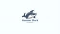 do hammer shark simple mascot logo design