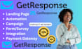 set up automation and landing page using getresponse CRM