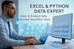 do advanced data analysis, statistics and charts in excel, python, r