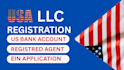 do US llc registration, ein application, open US bank for US and non US resident