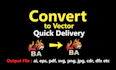 vectorize or redraw your logo quickly