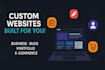 help you build custom full websites for businesses blogs portfolios or ecommerce
