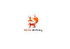 design fennec fox hello audrey logo