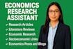 do economic research editing and document preparation and writing