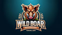 do awesome wild boar mascot logo design