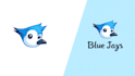 do awesome blue jay bird head mascot logo design