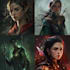 fantasy character design or concept art, illustration