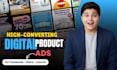 design high converting ad creatives and store images for digital products