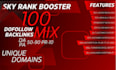 make 100 unique domains da 50 to 90 plus sky rank booster
