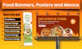 do food menu, posts, banners and carousels
