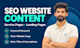write SEO website content for service and landing pages