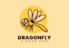 design modern dragonfly logo with satisfaction guaranteed