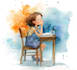 watercolor children book illustration