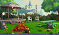create 2d 3d stylized game environment game background rpg world unreal engine