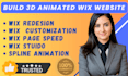 build wix website animation 3d animated website wix studio design