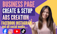 create and setup facebook business page meta ads instagram
