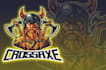 design lumberjack cross axe barbarian warrior esport logo