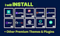install elementor pro,astra pro ,yoast seo,wp rocket premium wordpress plugin