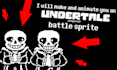 create an undertale inspired pixel art sprite and animate it