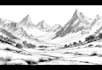 create flat landscape of nature and background vector art