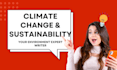 research and write on environment, sdgs, sustainability, climate change and csr