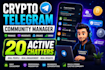 manage a crypto chatters team to grow your project