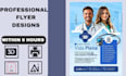 design medical flyer, healthcare, cleaning and poster, home care in 6 hours