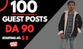 write and publish 10 guest posts on high da 90 websites