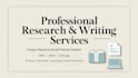 write professional research articles and reports