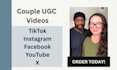 create couple ugc videos for tiktok, instagram, and facebook