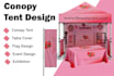 design  professional canopy tent flag, table cover