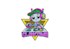 design arcade mascot fun lively claw machine logo