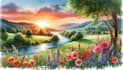 draw watercolor illustration art for you